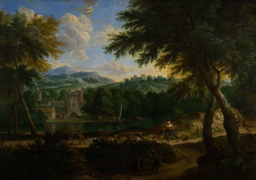 Paesaggio con pecore, laghetto e castello - Musée Malraux (MuMa), Musée des Beaux, Arts, Le Havre